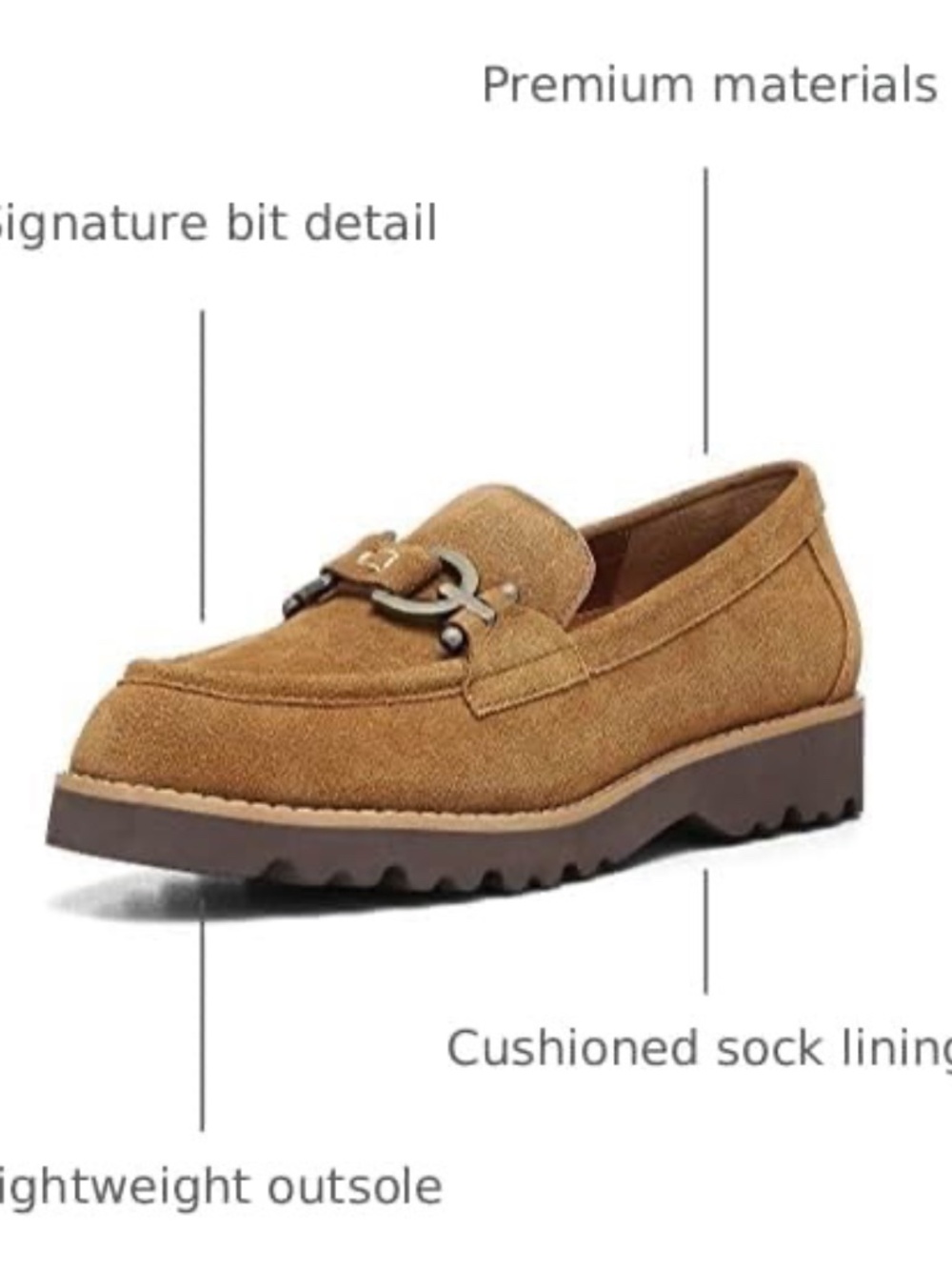 NWOT Donald Pliner Calf Suede Clio Loafer Saddle 11 - Picture 3 of 15
